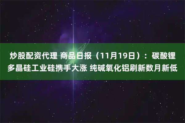 炒股配资代理 商品日报（11月19日）：碳酸锂多晶硅工业硅携手大涨 纯碱氧化铝刷新数月新低